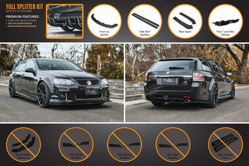 FLOW Designs  VE Commodore S2 Wagon Full Lip Splitter Set - MODE Auto Concepts