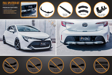 FLOW Designs  Corolla MZEA12R/ZWE211R 2018-2022 Full Lip Splitter Set - MODE Auto Concepts