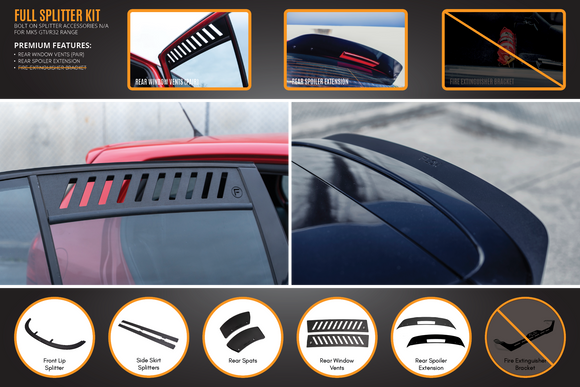 FLOW Designs  MK5 Golf GTI Full Lip Splitter Set - MODE Auto Concepts