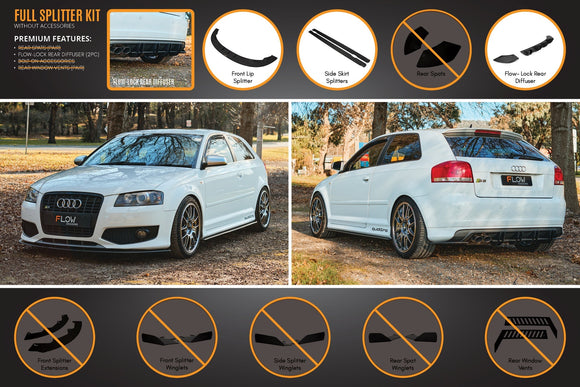 FLOW Designs  S3 8P Hatch (PFL) Full Lip Splitter Set - MODE Auto Concepts