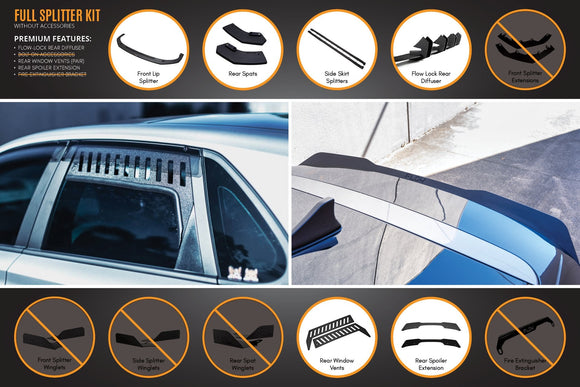 FLOW Designs  i30 N Line Hatch PD (2018-Current) Full Splitter Lip Set - MODE Auto Concepts