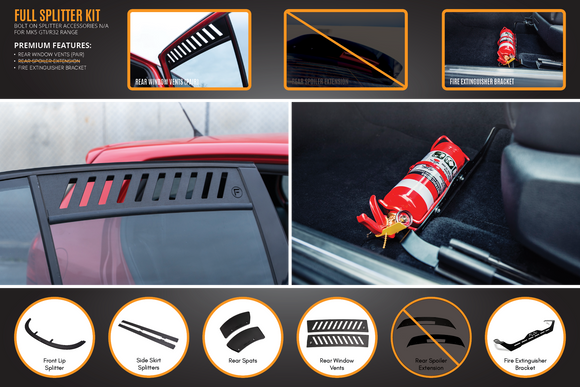 FLOW Designs  MK5 Golf GTI Full Lip Splitter Set - MODE Auto Concepts