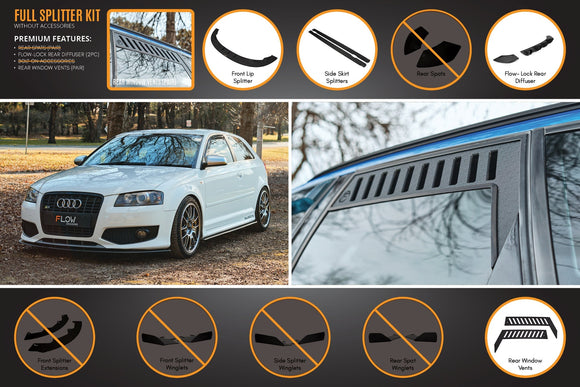 FLOW Designs  S3 8P Hatch (PFL) Full Lip Splitter Set - MODE Auto Concepts