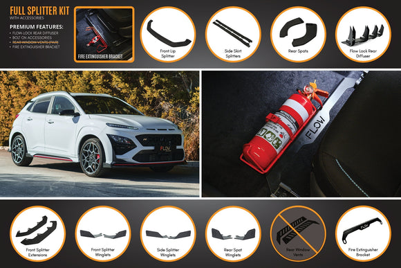 FLOW Designs  Kona N Full Lip Splitter Set - MODE Auto Concepts