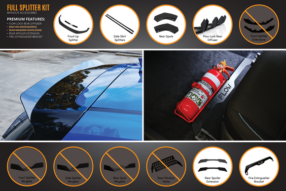 FLOW Designs  i30 SR Hatch (2017-2018) Full Lip Splitter Set - MODE Auto Concepts