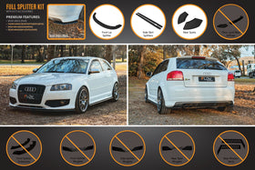 FLOW Designs  S3 8P Hatch (PFL) Full Lip Splitter Set - MODE Auto Concepts