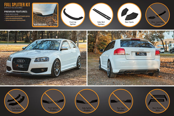 FLOW Designs  S3 8P Hatch (PFL) Full Lip Splitter Set - MODE Auto Concepts