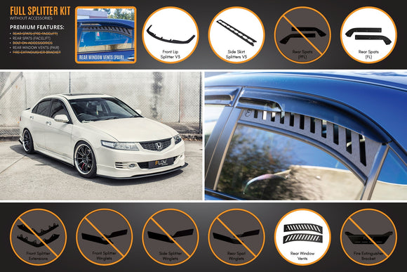 Honda Accord Euro PRE-FACELIFT CL7/CL9 Full Lip Splitter Set - MODE Auto Concepts