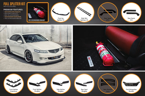 Honda Accord Euro PRE-FACELIFT CL7/CL9 Full Lip Splitter Set - MODE Auto Concepts