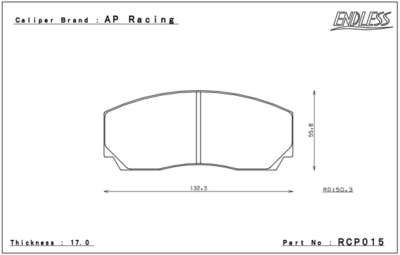 Endless Brake Pad Set RCP015 N84M 17mm