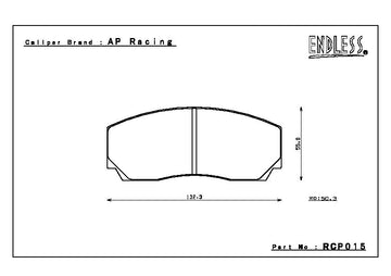 Endless Brake Pad Set RCP015 S580 17mm - 0