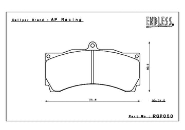 Endless Brake Pad Set RCP050 PC35 18mm - 0