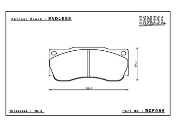 Endless Brake Pad Set RCP066 MX72 - 0