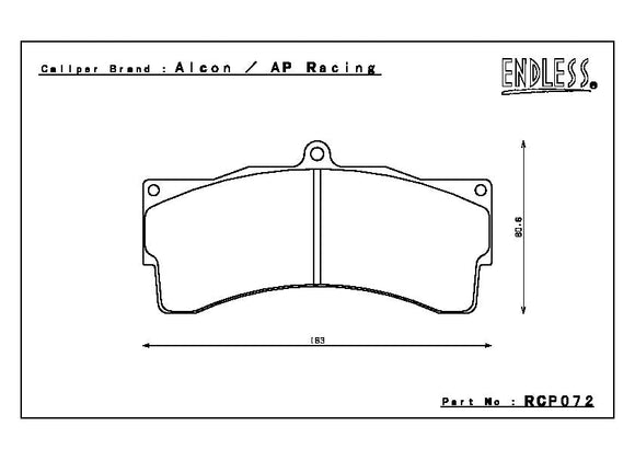 Endless Brake Pad Set RCP072 ME20 25mm
