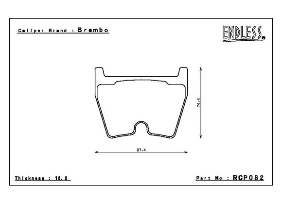 Endless Brake Pad Set RCP082 MXPL