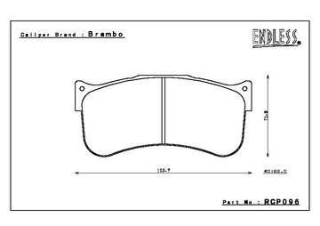 Endless Brake Pad Set RCP096 PC35 - 0