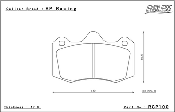 Endless Brake Pad Set RCP100 N84M - 0
