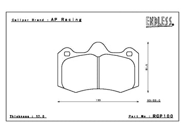 Endless Brake Pad Set RCP100 PC35 - 0