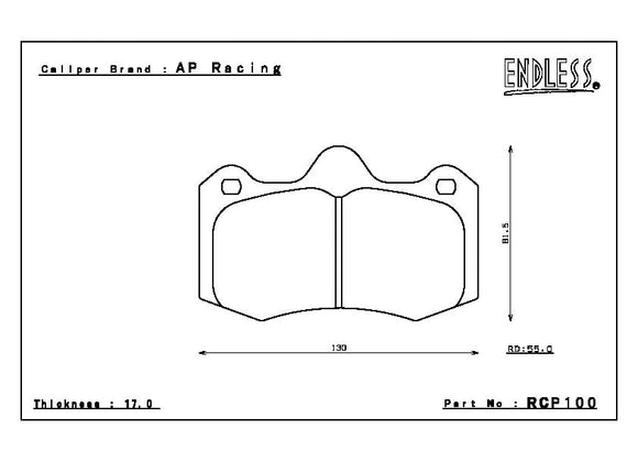 Endless Brake Pad Set RCP100 PC35