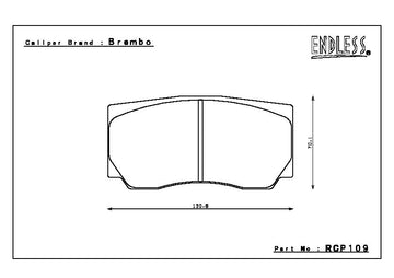 Endless Brake Pad Set RCP109 PC35 17.5mm - 0