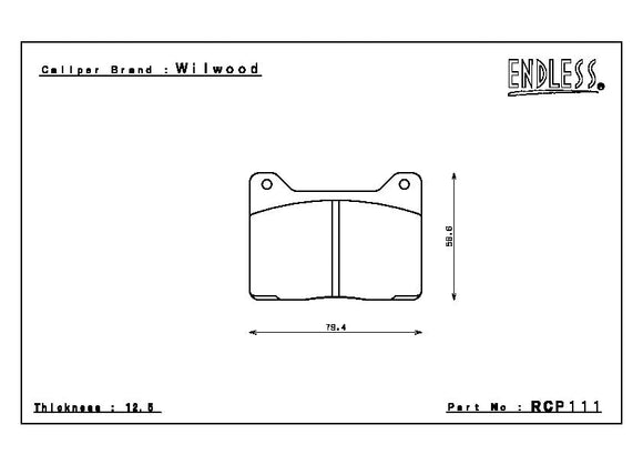 Endless Brake Pad Set RCP111 ME20 15mm