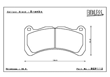 Endless Brake Pad Set RCP112 PC35 - 0