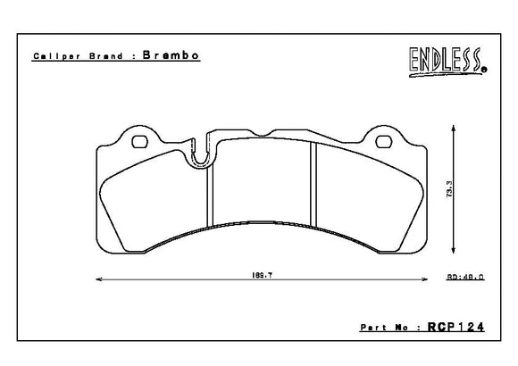 Endless Brake Pad Set RCP124 ME20
