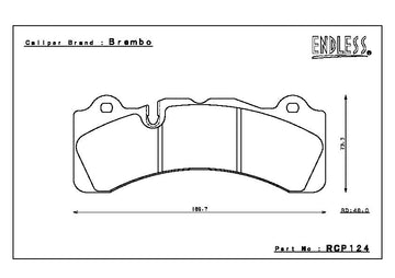 Endless Brake Pad Set RCP124 MX72 - 0