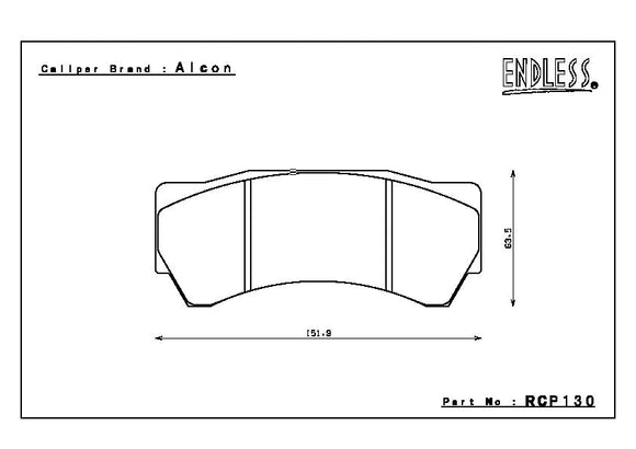 Endless Brake Pad Set RCP130 PC35