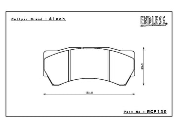 Endless Brake Pad Set RCP130 S580 - 0
