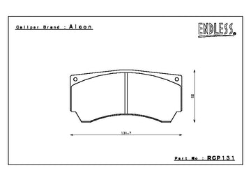 Endless Brake Pad Set RCP131 PC35 - 0