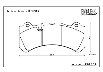 Endless Brake Pad Set RCP132 MX72 - 0