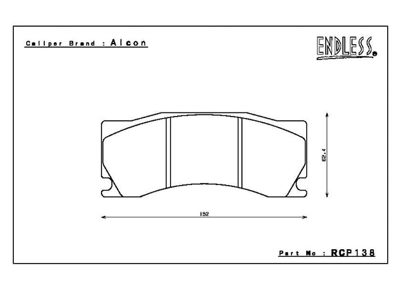 Endless Brake Pad Set RCP138 MP