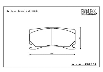 Endless Brake Pad Set RCP139 MP - 0