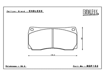 Endless Brake Pad Set RCP152 S580 - 0
