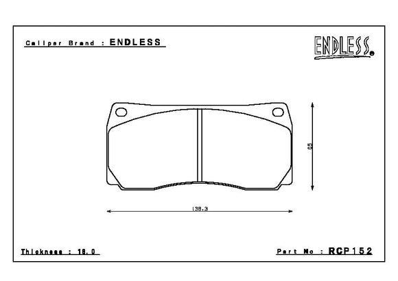 Endless Brake Pad Set RCP152 S580