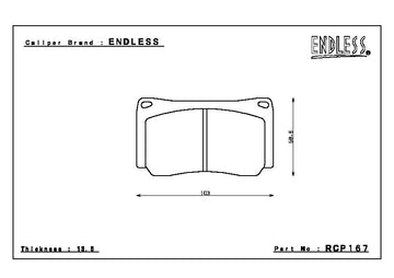 Endless Brake Pad Set RCP167 MX72 - 0