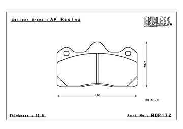 Endless Brake Pad Set RCP172 MXPL - 0