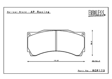 Endless Brake Pad Set RCP173 MX72 18mm - 0