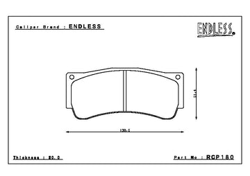 Endless Brake Pad Set RCP180 ME20 - 0