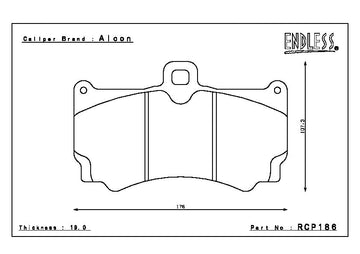 Endless Brake Pad Set RCP186 ME20 - 0