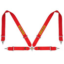 Sabelt 4-Point Steel Harness – 3" Shoulder / Lap Belts (Pull-Up) (Red)-1
