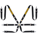 Sabelt 6-Point Steel Harness – 2" Shoulder / Lap Belts (Pull-Up) (Black)-1