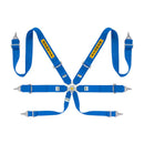 Sabelt 6-Point Steel Harness – 3" Shoulder / Lap Belts (Pull-Up) (Blue)-1