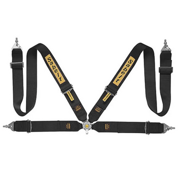 Sabelt 4-Point Steel Harness – 3" Shoulder / Lap Belts (Pull-Up) (Black) - 0