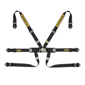 Sabelt 6-Point Alloy FORMULA Harness – 2" Shoulder / Lap Belts (Pull-Up)(Black)