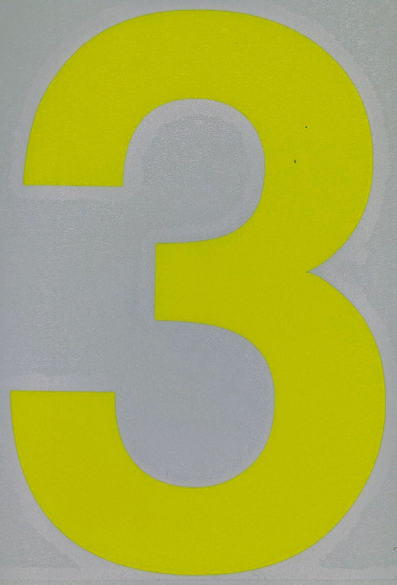 Motorsport Australia Fluro Window Number Stickers