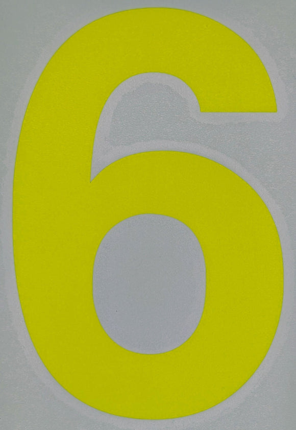 Motorsport Australia Fluro Window Number Stickers