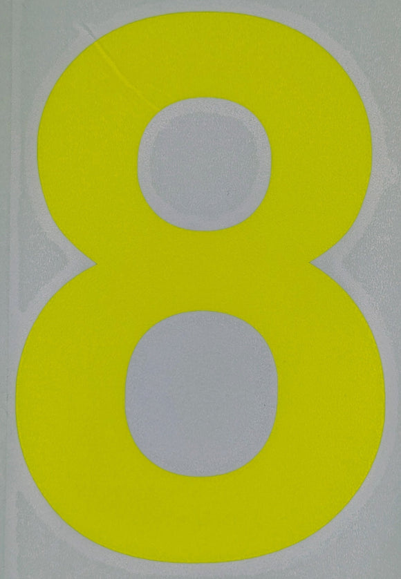 Motorsport Australia Fluro Window Number Stickers