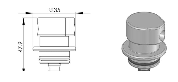 Turbosmart OEM Fuel Rail FPR Adaptor - MODE Auto Concepts